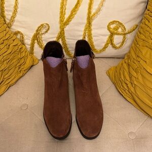 Cole Haan Dark Rusty Brown Suede Boots